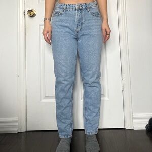 Bershka Light Blue Straight Leg Jeans